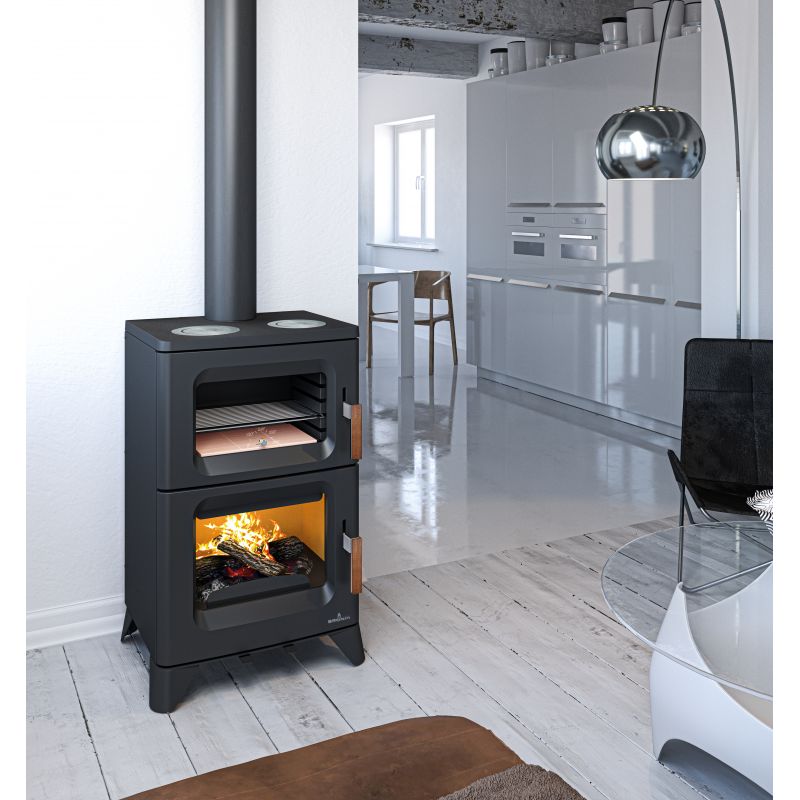 Cuisinière à bois raccordable - BRONPI Hilton-C 14 kW