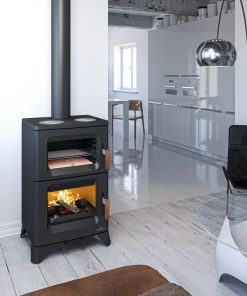Cuisinière à bois raccordable - BRONPI Hilton-C 6 kW