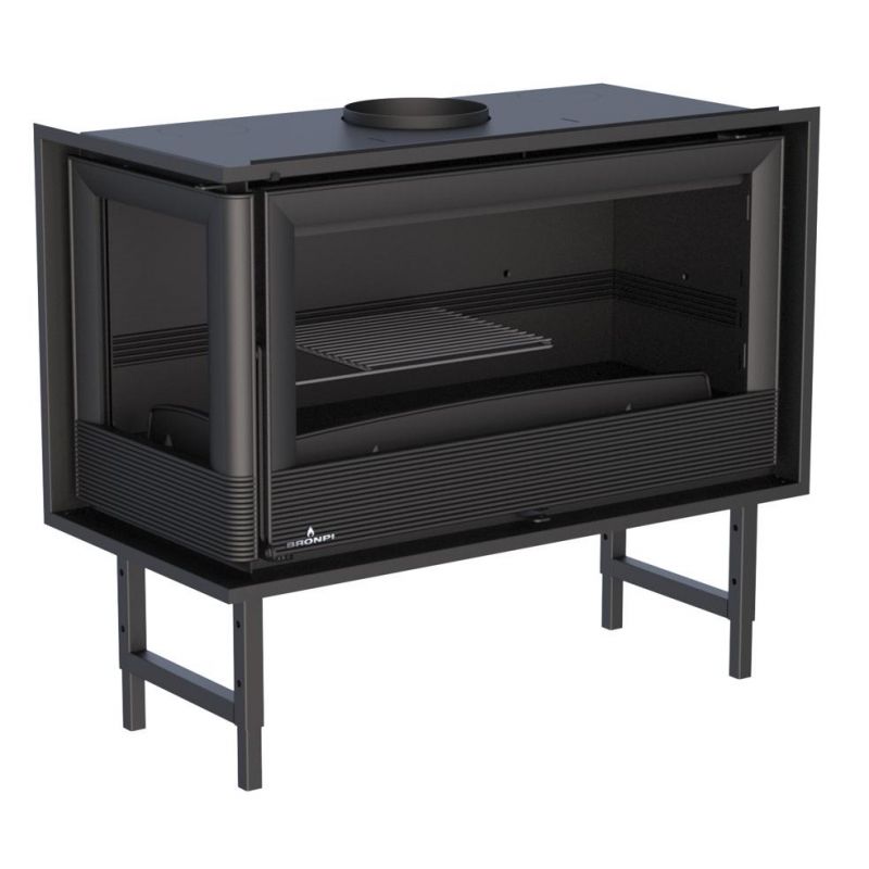 Insert à bois 2 faces ventilé canalisable - BRONPI Paris 90 EI 13 kW