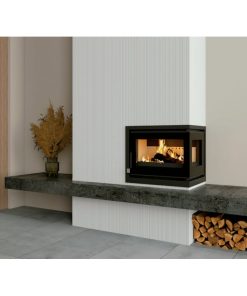 Insert à bois d'angle - FIREMATIC Lora-D 12.6 kW