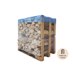 Palette de 1st de bois de chauffage en 33cm spécial poêle de masse - sec séchoirs - prêt à l'emploi - résineux/feuillus