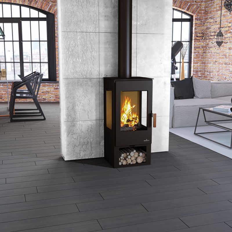 Poêle à bois 3 faces raccordable - BRONPI Estrella 7 kW