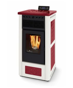 Poêle à granules en céramique - ORIGINE PHEBO Febe Bicolore 9.1 kW